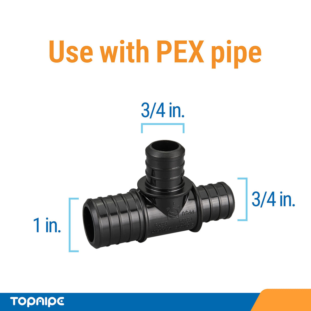 PEX Tee Reducing